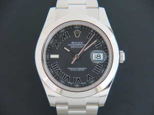 Rolex Datejust II Black Roman 116300