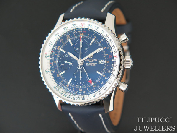 Breitling - Navitimer World Blue Dial A2432212 NEW