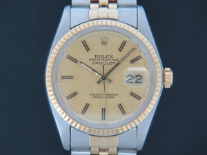 Rolex Datejust Gold/Steel Linen Dial 16013