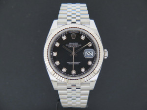 Rolex Datejust 41 Black Diamond Dial 126334 NEW