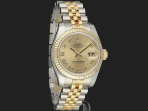 Rolex Lady-Datejust 26 Gold/Steel Champagne Roman Dial 179173
