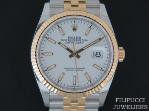 Rolex Datejust 126233 Gold/Steel White Dial  NEW