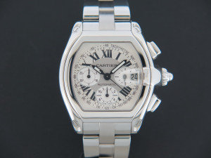 Cartier Roadster XL Automatic Chrono Silver Dial 2618