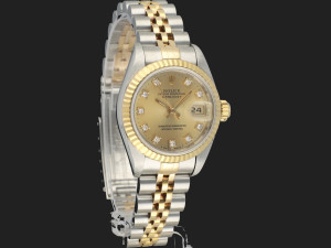 Rolex Lady-Datejust 26 Champagne Diamond Dial 69173