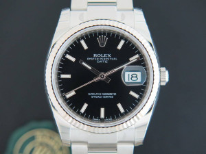 Rolex Date Black Dial 115234 NEW 
