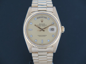 Rolex Day-Date Yellow Gold Diamond Dial 18038  