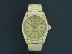 Rolex Day-Date Yellow Gold Tiffany & Co. Full Set 18038 