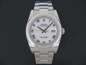 Rolex Datejust 36 White Roman Dial 116200