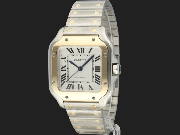 Cartier - Santos Medium Gold/Steel Roman Dial W2SA0016 NEW