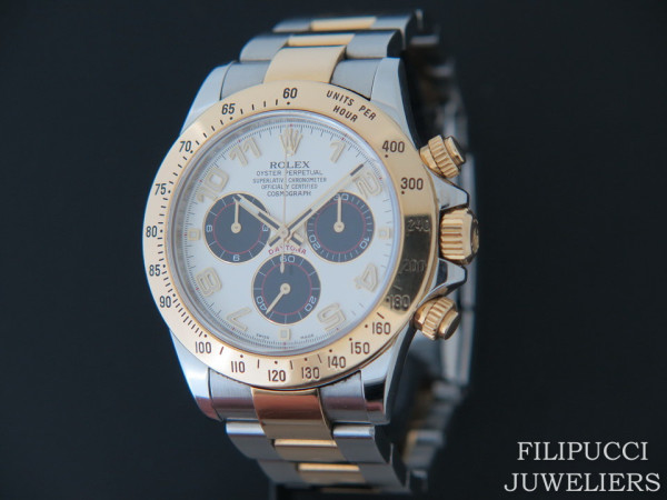 Rolex - Daytona Gold/Steel 116523 Panda Racing Dial 