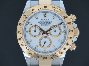 Rolex Daytona Gold/Steel White Dial 116523