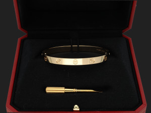 Cartier Love Bracelet Yellow Gold Size 18 NEW