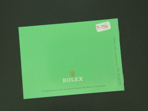 Rolex Datejust Booklet English