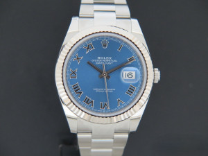Rolex Datejust 41 Blue Roman Dial 126334 NEW  