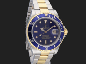 Rolex Submariner Date Gold/Steel 16613 Purple Dial