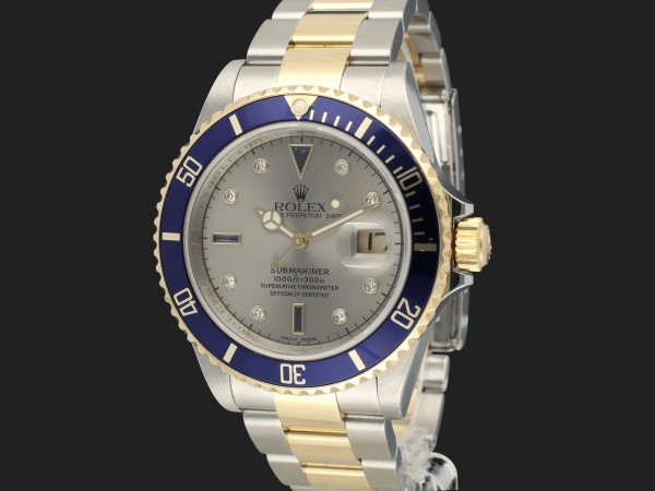 Rolex - Submariner Date Gold/Steel Serti Dial 16613