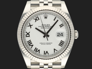 Rolex Datejust 41 White Roman Dial 126334