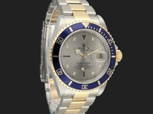 Rolex Submariner Date Gold/Steel Serti Dial 16613