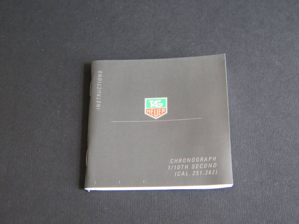 Tag Heuer - Instructions Chronograph 1/10th Second Booklet 