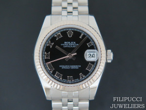 Rolex Datejust Black Roman Dial 178274