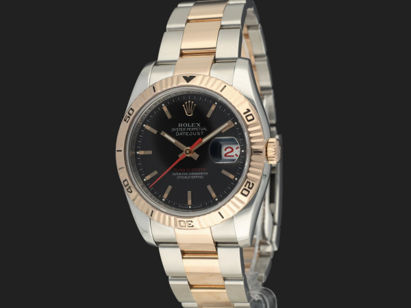 Rolex - Datejust Turn-O-Graph Rose Gold/Steel Black Dial 116261 