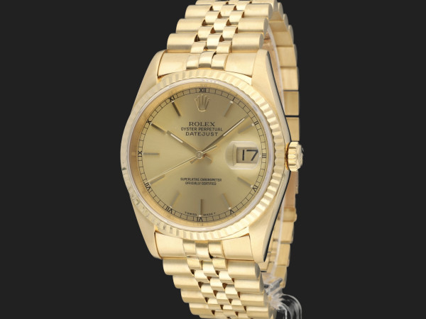 Rolex - Datejust 36 Yellow Gold Champagne Dial 16238