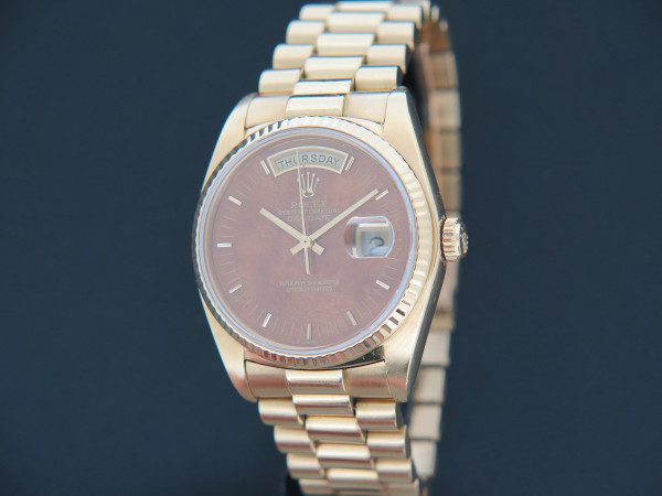 Rolex - Day-Date Yellow Gold Wood Dial 18038