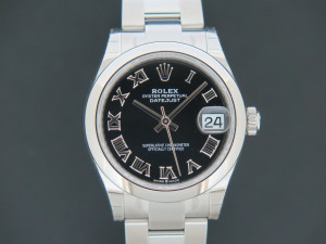 Rolex Datejust 31 Black Roman Dial 278240 NEW FULL STICKERS