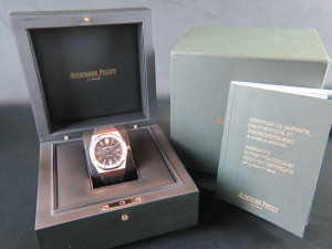 Audemars Piguet Royal Oak Selfwinding Rose Gold Black Dial 15400OR
