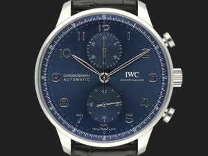 IWC Portugieser Chronograph Blue Dial IW371606 NEW