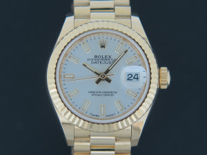 Rolex Datejust Lady 28 Yellow Gold Silver Dial 279178
