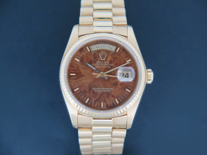 Rolex Day-Date Yellow Gold 18038 Wood Dial  