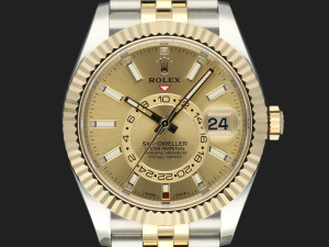 Rolex Sky-Dweller Gold/Steel Champagne Dial 326933