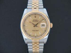 Rolex Datejust Gold/Steel Champagne Dial 116233