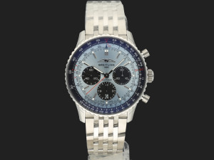 Breitling Navitimer B01 Chronograph 43 Ice Blue Dial AB0138 NEW