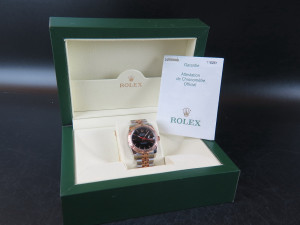 Rolex Datejust Turn-O-Graph Rose Gold/Steel Black Dial 116261