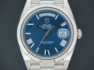 Rolex Day-Date White Gold 40 Blue Dial 228239