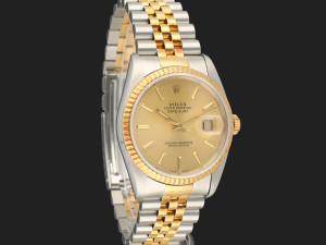Rolex Datejust Gold/Steel Champagne Dial 16233