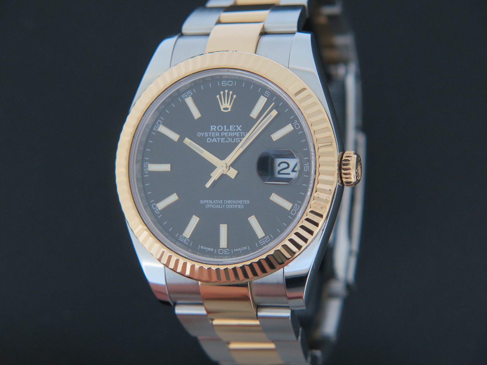 Rolex Datejust 41 Gold/Steel Black Dial 126333