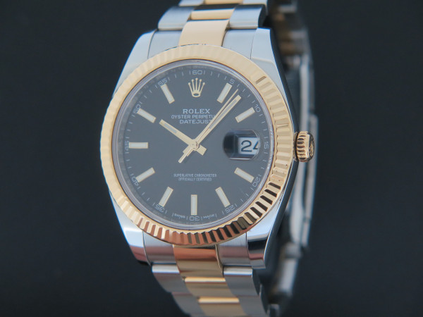 Rolex - Datejust 41 Gold/Steel Black Dial 126333