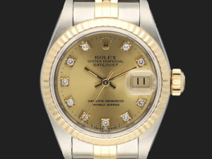 Rolex Lady-Datejust 26 Champagne Diamond Dial 69173