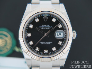 Rolex Datejust 41 Black Diamond Dial 126334 NEW   