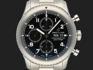 Breitling Navitimer 8 Chronograph 43 Black Dial A13314 NEW