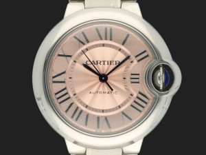 Cartier Ballon Bleu Pink Dial 33mm WSBB0046 NEW