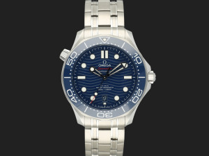 Omega Seamaster Diver 300M Co-Axial Master Chronometer Blue Dial 21030422003001 NEW