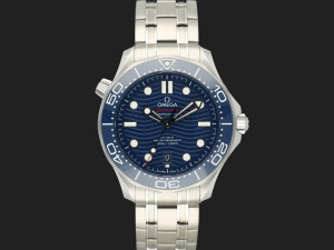 Omega Seamaster Diver 300M Co-Axial Master Chronometer Blue Dial 210.30.42.20.03.001 NEW