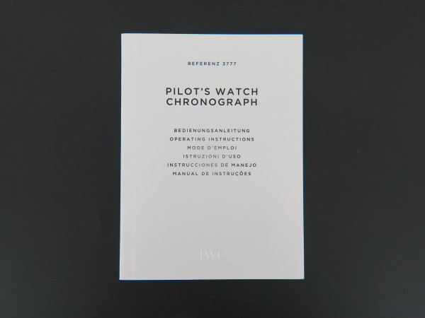 IWC - Pilot's Watches Chronograph Instructions Booklet