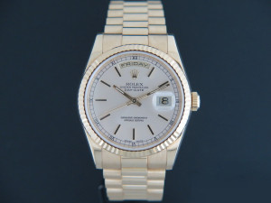 Rolex Day-Date Yellow Gold Silver Dial 118238