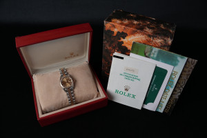 Rolex Lady-Datejust 26 Champagne Diamond Dial 69173