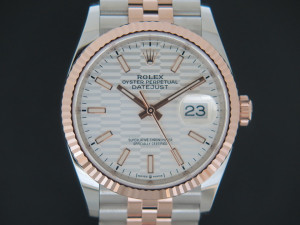 Rolex Datejust Everose/Steel Silver Fluted Dial NEW 126231